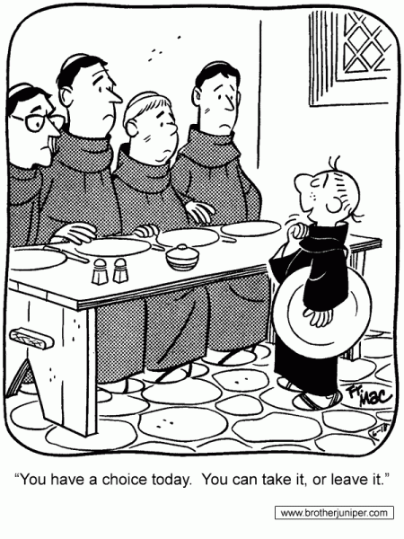 Comic# 0053 from the book "Brother Juniper at Work and Play" Comic# 0053 from the book "Brother Juniper at Work and Play"