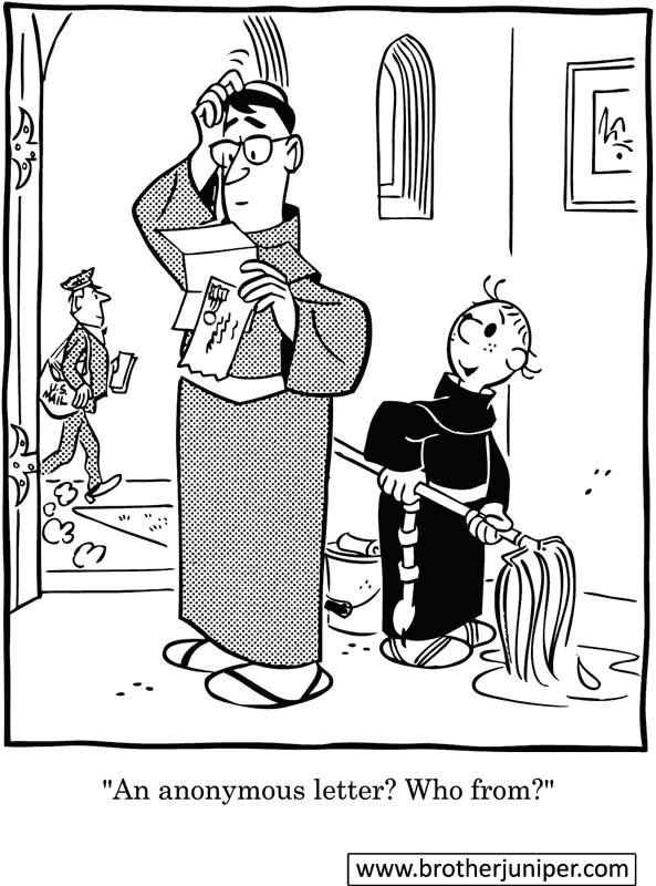 Post image for Brother Juniper Cartoon by Fr. Justin ‘Fred’ McCarthy