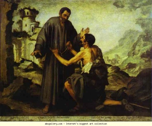 Bartolome Esteban Murillo - Brother Juniper and the Beggar